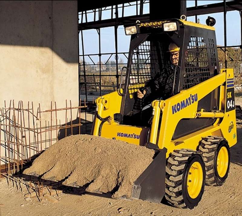 ขนาดยางรถตัก Komatsu SK04J-2 (Komatsu Skid Steer Loader SK04J-2)