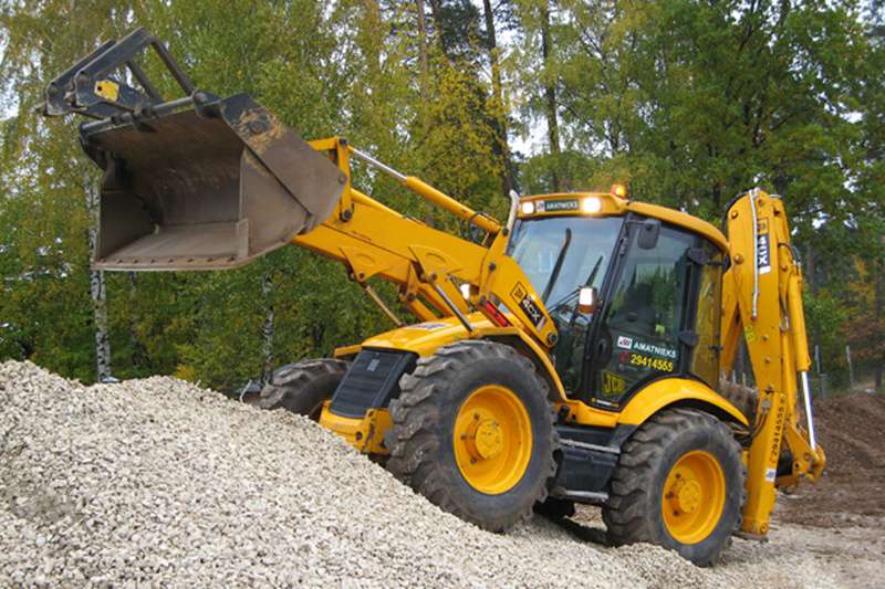 ขนาดยางรถตักหน้าตักหลังขุด JCB 4CX BACKHOE LOADER
